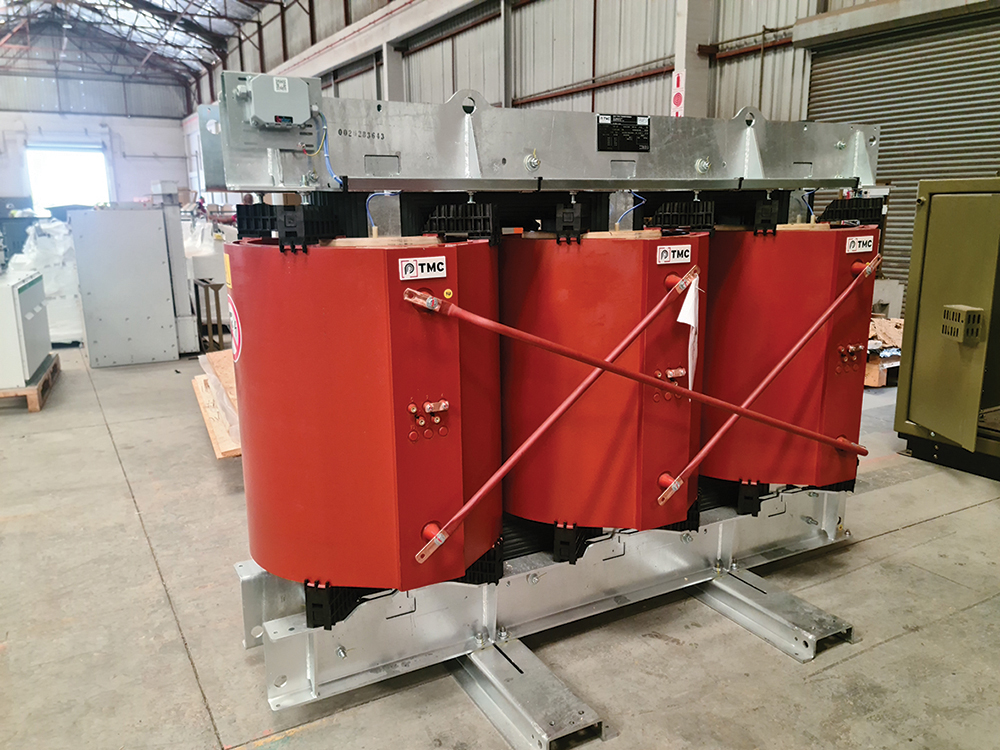 : The dry-type transformers will be supplying loads for a refrigeration plant on a gold mine.