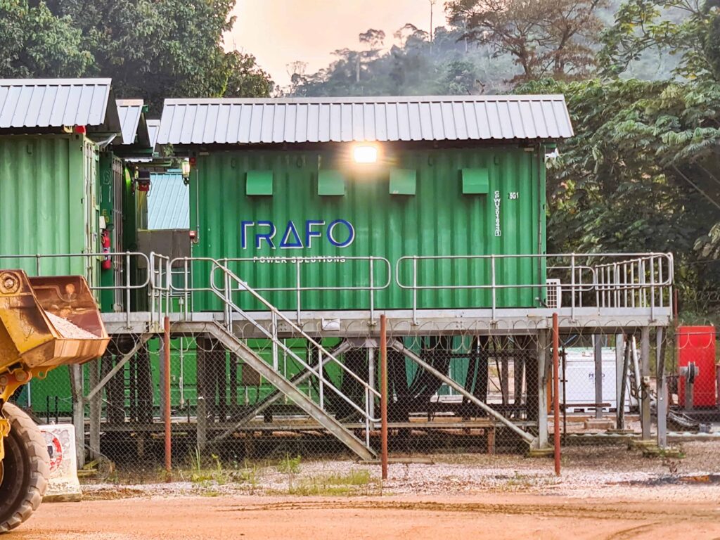 One of the 200kVA dry-type mini substations in this mining application