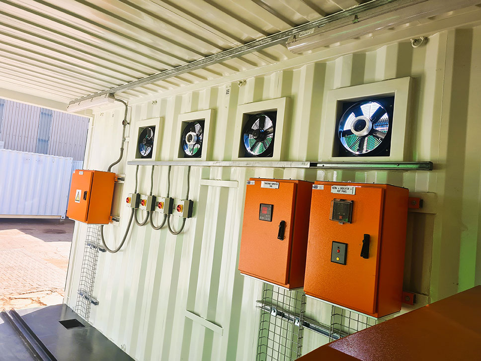 Control and protection in a containerised substations for a renewable energy application.